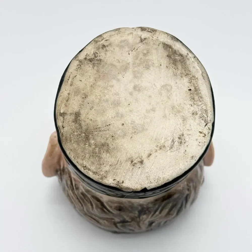 Antique Ceramic Figural Tobacco Jar Man In Hat No. 3795 Hand Painted Majolica